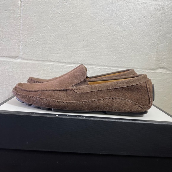 Saks Fifth Avenue 9022 Brown Suede Driving Loafers Shoes Slip On Men\'s 10.5 M